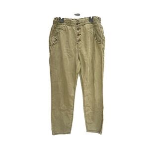 Sanctuary Standard Surplus Olive Green Paperbag Waist Button Fly Pants Size 28